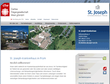 Tablet Screenshot of krankenhaus-pruem.de